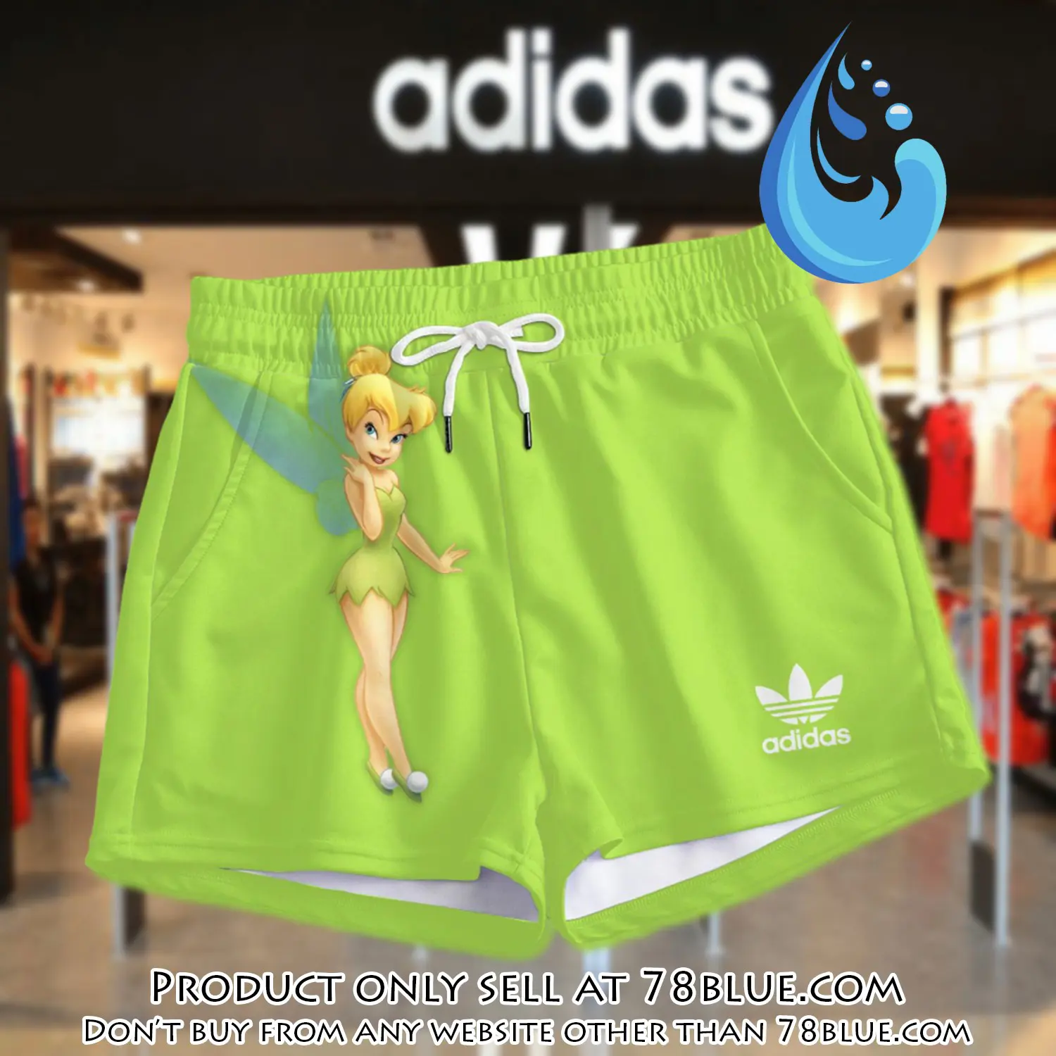 Premium tinker bell in adidas women shorts lady beach shorts wms1073 78b2049978